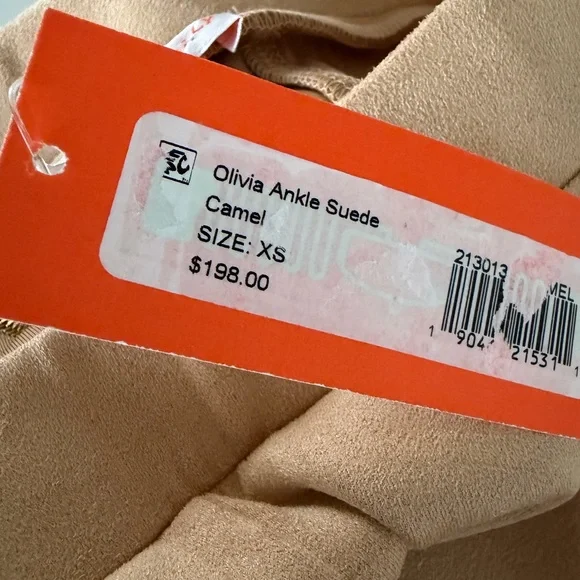 NWT Jude Connally Olivia faux suede camel ankle pants Size XS - Picture 8 of 11